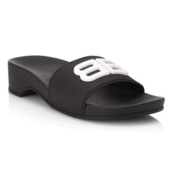 BALENCIAGA Pool BB Slide Sandal - Picture 1 of 6